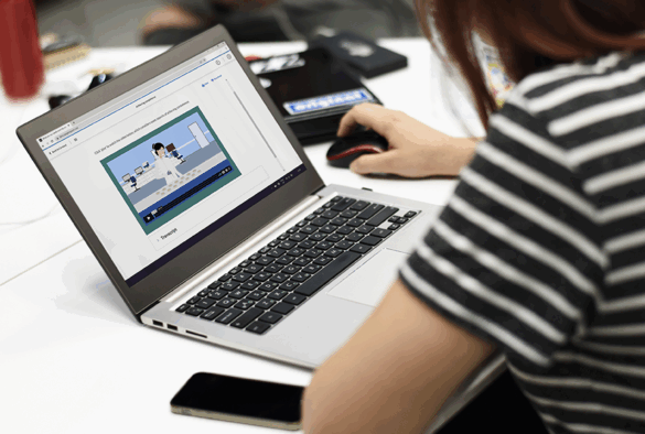 CPD resources on a laptop screen