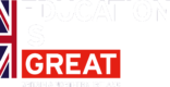 Education is Great logo with half of union flag to left side