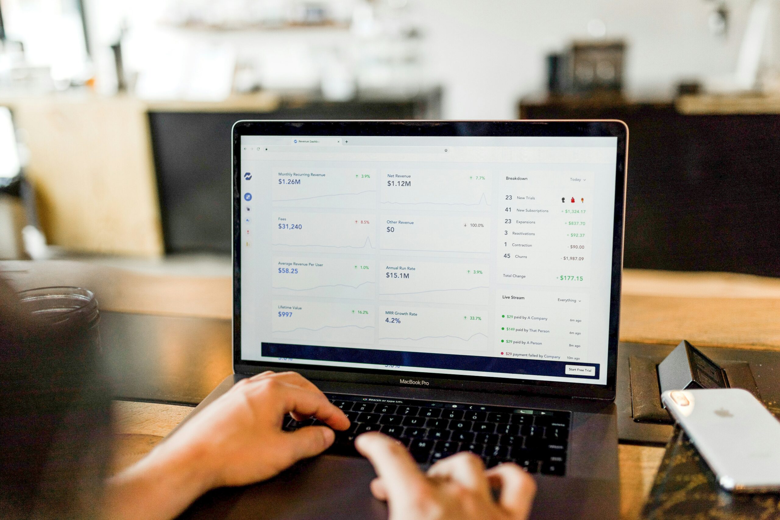 Photo of a laptop screen showing investment portfolio.